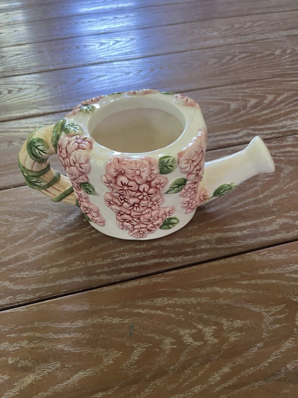 Vintage 1994 Holland Floral Inc. Ceramic Lilac Watering Can Planter
